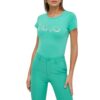 T-shirt Liu Jo logo con strass borchie