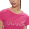 T-shirt Liu Jo logo con strass borchie