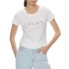 T-shirt Liu Jo logo con strass borchie