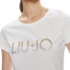 T-shirt Liu Jo logo con strass borchie