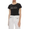 T-shirt Liu Jo logo con strass borchie