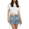 Blusa Guess crop con pizzo