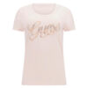 T-shirt Guess logo frontale con strass