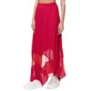 Gonna Twinset lunga in georgette e tulle plissé