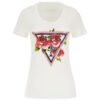 T-shirt Guess logo con fiori