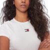 T-shirt Tommy Jeans slim badge rib tee