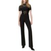 Pantaloni Twinset straight leg con cinturino oval t