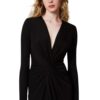 Abito Twinset Milano lungo in jersey con drappeggio