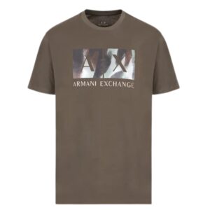 T-shirt Armani Exchange regular fit con stampa logo astratta in cotone asv