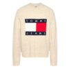 Maglione Tommy Jeans con lana e distintivo newsprint melange