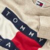 Maglione Tommy Jeans con lana e distintivo newsprint melange