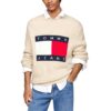 Maglione Tommy Jeans con lana e distintivo newsprint melange