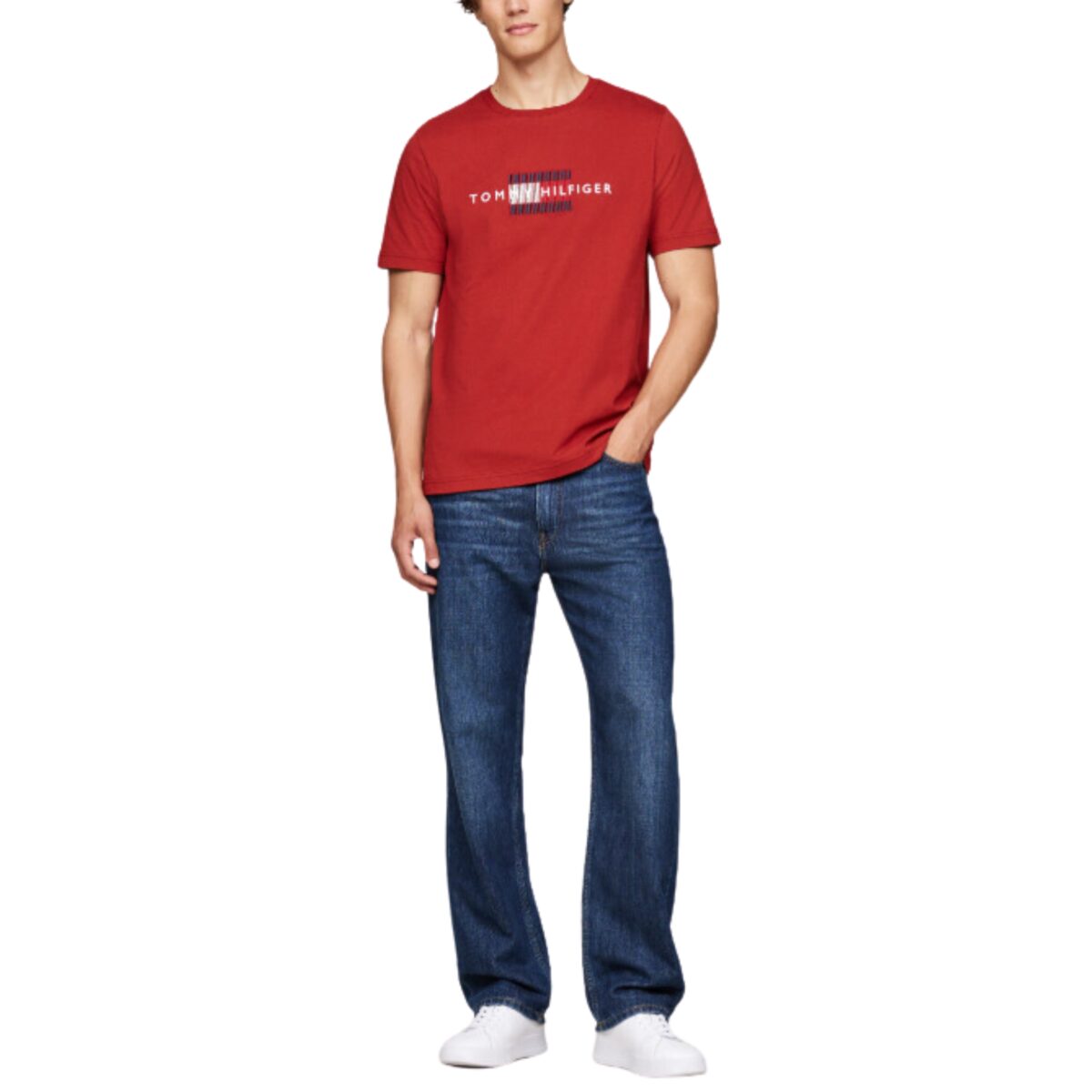 T-shirt Tommy Hilfiger con ricamo bandiera