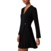Abito Twinset Milano corto in crêpe plissé con bottoni