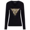 T-shirt Guess con logo triangolo animalier