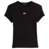T-shirt Tommy Jeans slim fit a coste con distintivo