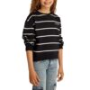 Felpa Calvin Klein logo laterale a righe