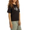 T-shirt Calvin Klein logo glitter manica corta