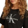 T-shirt Calvin Klein logo glitter manica corta