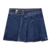 Gonna pantaloncino Guess in denim a pieghe con lurex