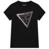 T-shirt Guess logo triangolo con paillettes
