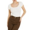 T-shirt Guess bottoni gioiello