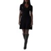 Abito Guess in maglia a costine con colletto polo