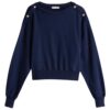 Felpa Tommy Hilfiger con scollatura a barca e bottoni dorati