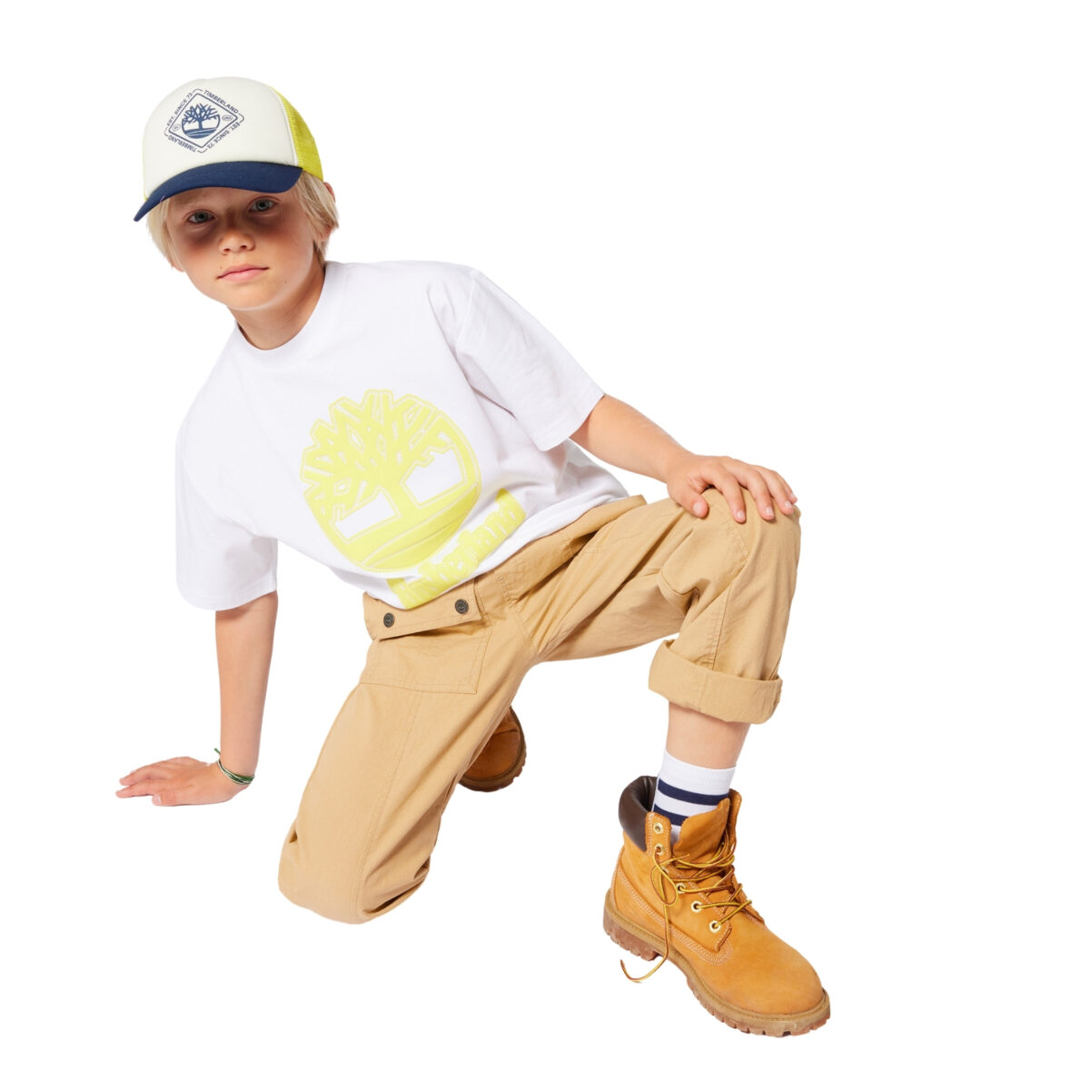 T-shirt Timberland junior in jersey di cotone