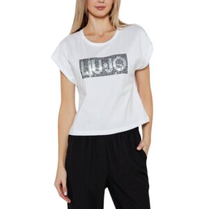 T-shirt Liu Jo strass bicolor
