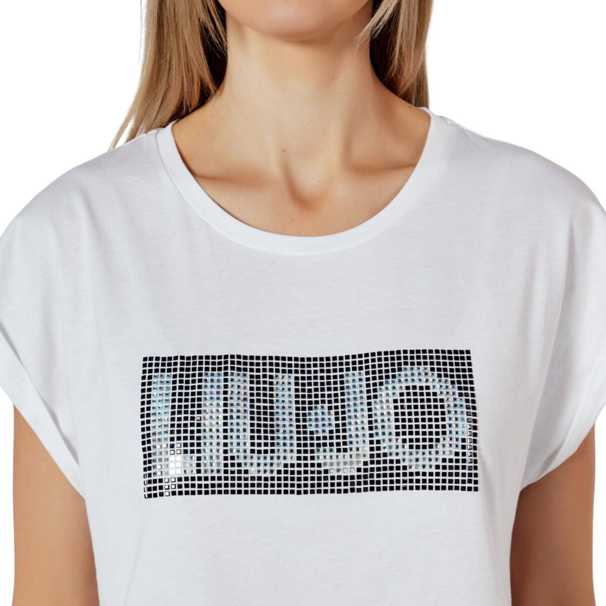 T-shirt Liu Jo strass bicolor