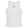 Canotta Guess a costine logo 4g strass