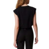 T-shirt Twinset Milano cropped con logo Oval T di strass