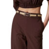 Pantaloni Twinset Milano a palazzo in popeline con cintura
