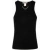Top Twinset Milano a costine con catena