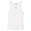 Top Twinset Milano a costine con catena