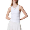 Top Twinset Milano a costine con catena