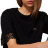 T-shirt Twinset Milano con maniche in pizzo