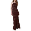 Abito Twinset Milano lungo halter in maglia punzonata