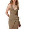 Top Twinset Milano in maglia con lurex e cintura