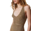 Top Twinset Milano in maglia con lurex e cintura