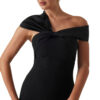 Abito lungo Marciano by Guess in crêpe con finiture in satin
