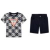 Set Guess t-shirt logo triangolo e short