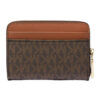 Porta carte di credito Michael Kors zip-around Jet Set piccolo con logo