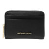 Porta carte di credito Michael Kors zip-around Jet Set piccolo in pelle martellata