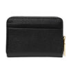 Porta carte di credito Michael Kors zip-around Jet Set piccolo in pelle martellata
