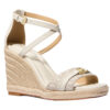 Sandalo Michael Kors Mandy in pelle con logo e zeppa