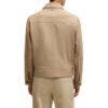 Giubbotto Hugo Boss regular fit in morbida pelle scamosciata con zip sulla parte anteriore