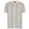 T-shirt EA7 girocollo stampa monogram logo series in jersey di cotone