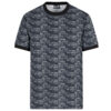 T-shirt EA7 girocollo stampa monogram logo series in jersey di cotone